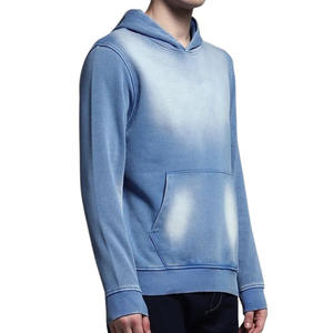 Vente en gros Pullover délavé avec logo brodé sur mesure vêtements d'hiver chauds et confortables coupe décontractée Streetwear sweats à capuche pour hommes casual - Product Image 6