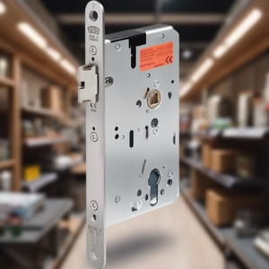 Cerradura de Seguridad DIN Derecha de Acero Inoxidable con Autobloqueo BKS 2116 con Función E Redondeada, Cerraduras para Muebles, Tamaños 20/55/72/9 mm - Product Image 3