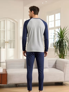 Conjunto de camisetas y pantalones cortos de manga corta de algodón al por mayor para hombre, ropa de dormir informal de verano hecha en Bangladesh - Product Image 5