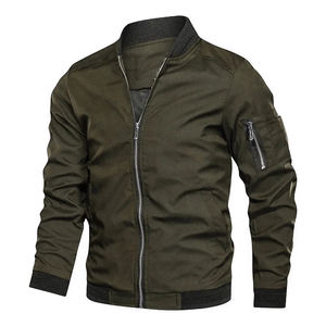 Printemps Automne Hommes Bomber Veste Décontractée Légère Pour Hommes Sport Coupe-Vent Zip Up Manteau avec Poches Vêtements - Product Image 4