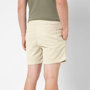 <b>Mens</b> custom vintage corduroy <b>shorts</b> featuring a solid <b>pattern</b> with mid waist design and adjustable drawstring ideal for <b>Men</b> - Product Image 3