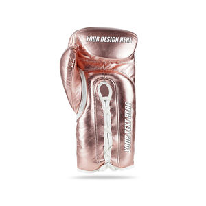 Vente en gros de gants de boxe professionnels en cuir véritable avec logo personnalisé Meilleurs gants d'entraînement thaï de frappe de coup de pied 8oz Style de combat - Product Image 5