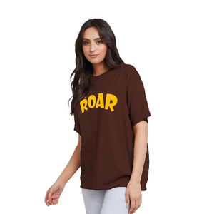 Camiseta de mujer orientada a la exportación del fabricante de Bangladesh, camiseta de manga corta con cuello redondo, camiseta de talla grande impresa personalizada para mujer - Product Image 6