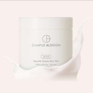 Campus Blossom 155ml/5.24 Fl.oz. Tampons en coton végétalien Crème au lait de soja Tampon pour la peau Sérum tonique Application d'humidité pour 5.24 Fl.oz - Product Image 1