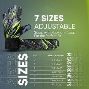 Gants de gardien de but en latex professionnels pour adultes, antidérapants, avec protection des doigts, imperméables, respirants, pour une utilisation en extérieur, étudiants, football - Product Image 4