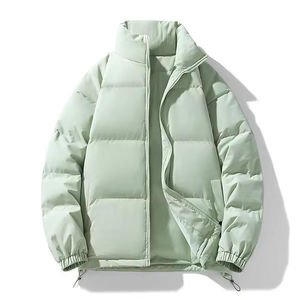 เสื้อแจ็กเก็ตขนเป็ดแบบมีฮู้ดแบบรูดซิปหน้าสำหรับผู้ชายปรับแต่งได้สำหรับฤดูหนาว - Product Image 3