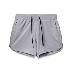 Shorts de basket-ball rétro tendance pour hommes d'été, taille élastique, couleur unie, décontractés, mi-longueur - Product Image 2