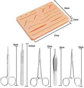 Kit de suture de qualité supérieure, kit de suture d'instrument médical ensemble d'outils d'instruments de formation de suture portables Kit de tampon de peau de modèle de pratique - Product Image 5