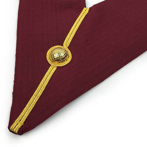 Collier officier maçonnique maître maçon avec couleur bordeaux - Product Image 2