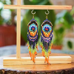 Excellent Quality Acrylic and Seed Bead <b>Earrings</b> Trendy Lightweight Jewelry for Daily Wear Available for Affordable Price - Product Image 2
