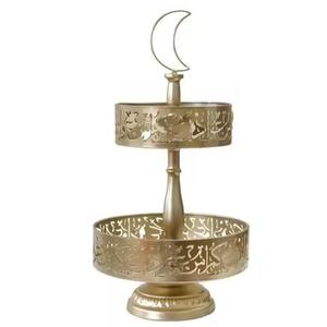 ชั้นวางเค้กไม้ทำมือคุณภาพสูงหลายชั้น สำหรับวางขนมหวานและของหวานในเดือนรอมฎอน อุปกรณ์ทำเค้กคุณภาพ - Product Image 4