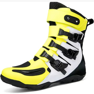 Chaussures de moto unisexes de qualité supérieure, vente en gros, cuir, imperméables, respirantes, coupe-vent, grande taille, dernier style - Product Image 5