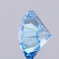 1.00 carat IGI certifié diamant rond cultivé en laboratoire Fancy Vivid Blue VS2 Clarity Ideal Cut CVD Grown from Surat India