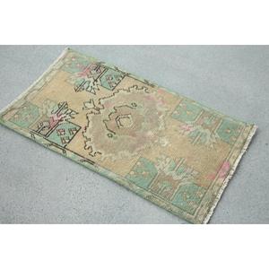 พรมตุรกีวินเทจ ขนาด 1.5x2.7 ฟุต พรมลายจุดเล็กสีเขียว - Product Image 4