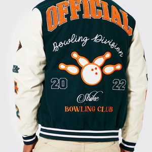 Arroz 100% Wool ustom broidery asketball arsity - Product Image 4