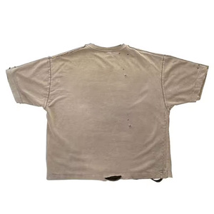 Camisetas recortadas personalizadas para hombre, camiseta de peso pesado con serigrafía personalizada y hombros caídos de 300gsm - Product Image 5