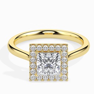 VVS Moissanite Diamond <b>Ring</b> Fine Jewelry 14K Rose Gold Princess Cut Diamond <b>Ring</b> High Quality <b>925</b> <b>Silver</b> <b>Ring</b> For Unisex - Product Image 3