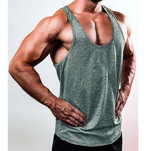 Chemises d'Entraînement Athlétique sans Manches pour Hommes Prix de Gros Polyester Musculation Stringer Débardeur Respirant Muscle - Product Image 5