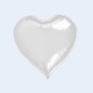 Palloncini in lamina a forma di cuore bianchi da 18 pollici, confezione da 12 pezzi - Product Image 1