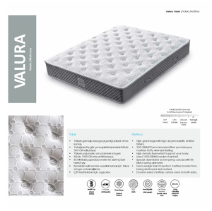 Valura Double Sided Orthopedic <b>Mattress</b> High Density Foam Breathable Knitted Fabric Hercules Spring <b>Support</b> 30 cm Hotel Bedroom - Product Image 3
