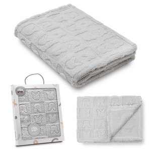 Couverture Moderne en Peluche SHERPA Imprimée 80x110 cm Grise Matelassée avec Motif Personnages - MOD. CONEJITOS - Product Image 1