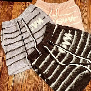 Short en mohair pour homme personnalisé tissu en coton surdimensionné avec logo et lettre imprimés et cordon de serrage streetwear décontracté de créateur style fitness - Product Image 6