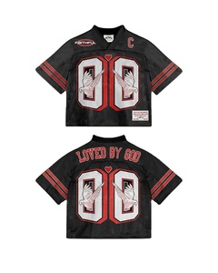 Custom Mesh Football Jersey Streetwear Graphic American Football <b>Shirt</b> <b>Flame</b> Print Team Uniform OEM - Product Image 1