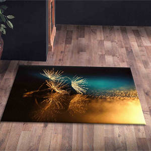 พรมพิมพ์ลายดอกแดนดิไลอัน - พรมของขวัญสำหรับคนรักดอกแดนดิไลอัน พรมทันสมัย พรมตกแต่งร้านเสริมสวย พรมเนื้อนุ่มแบบไม่ถักทอ - Product Image 5