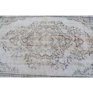 Tapis turc 5x9,3 pieds, tapis vintage en laine verte unie - Product Image 5