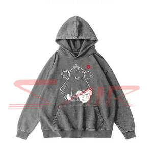 Sweat à capuche pour homme 100% coton de style vintage délavé à l'acide du fabricant OEM Logo personnalisable Streetwear pour l'hiver Motif solide - Product Image 1