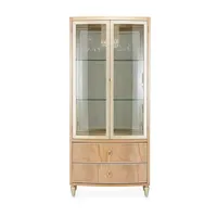 Vitrine à curiosités - Finition champagne luxueuse et grandeur à la française