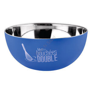Premium Stainless Steel Salad <b>Bowl</b> Classic Design with Stylish Blue and <b>Red</b> Printed Designs Polished Metal Technique - Product Image 1