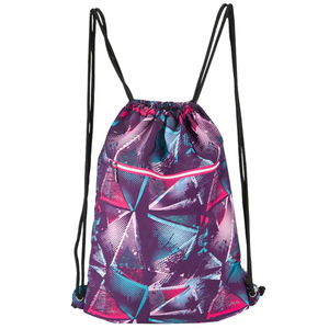 DANZY SPORTS <b>Drawstring</b> <b>Backpack</b> Tropical Print Polyester Casual Sports Bag Lightweight Softback Design Zipper Pocket <b>Backpack</b> - Product Image 6