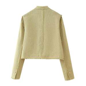 Nueva Moda de Primavera para mujer, chaqueta de béisbol con patrón clásico, chaqueta con capucha negra y beige, abrigo de manga larga para exteriores para mujer - Product Image 2