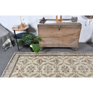 Classique Beige Marron 3.9 X 7.2ft Vintage Tapis Turc Laine Faux Lapin Fourrure Latex Patchwork Couloir Rectangle Nouveau Tapis De Chevet - Product Image 2