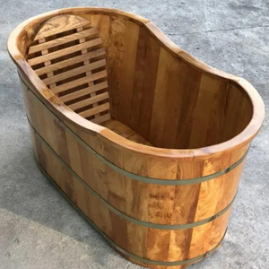 Decoración de baño tradicional con bañera independiente de madera, producto más vendido de Vietnam, 99GD - Product Image 6