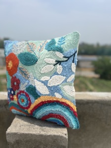 Luxury Decorative Sustainable 20X20 Inches Eco Friendly Colorful Handcrafted Cotton Throw <b>Pillow</b> Covers - Product Image 3