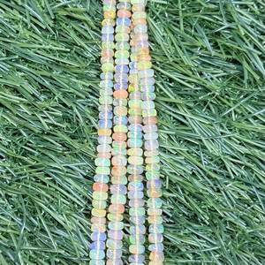 Perles d'opale rondes éthiopiennes 3-5MM perles d'opale jaune foncé naturelles en gros - Product Image 5