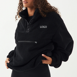 <b>Sherpa</b> <b>Fabric</b> With Stand Collar Thermal Sweatshirt Affordable Women Sweatshirt With Customizable Logo 2026 With Polyester Blend - Product Image 1