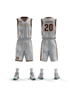 ชุดบาสเก็ตบอลโพลีเอสเตอร์พิมพ์ลายดิจิทัลแห้งเร็ว คุณภาพสูง สำหรับเยาวชนและผู้ใหญ่ ปรับแต่งได้ - Product Image 5