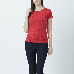 Camiseta Casual de Verano de Algodón Premium para Mujer con Estampado a Cuadros, Tejido Suave y Transpirable, Personalización OEM/ODM para Pedidos al por Mayor - Product Image 5