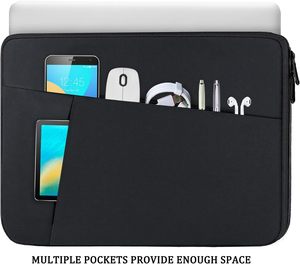 Funda Protectora para Portátil de Poliéster Resistente a Impactos de 15.6 Pulgadas con Bolsillo Frontal y Correa Cruzada para Llevar al Hombro - Product Image 4