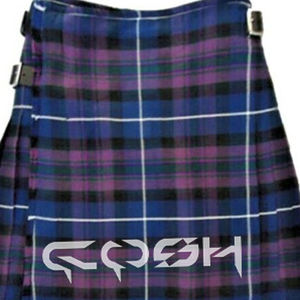 Kilt à carreaux bleus pour hommes, tartan, traditionnel écossais, 5 verges, laine acrylique ajustable, fabriqué à la main par le fabricant COSH - Product Image 6