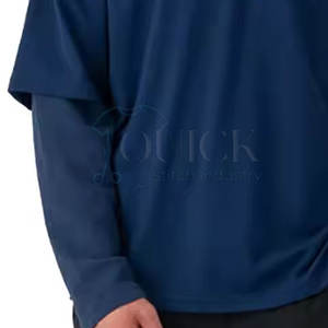 Camiseta Extra Grande para Hombre de Doble Capa, Poliéster/Algodón Sólido, Transpirable, de Secado Rápido, Ecológica, con Logotipo Personalizado de Alta Calidad - Product Image 6