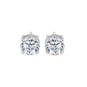 Pendientes de tuerca de diamante solitario de 3 quilates para mujer, joyería elegante y lujosa - Product Image 2