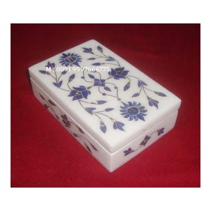 Boîte de rangement à bijoux en marbre incrusté de design fin naturel pour la décoration de la maison et les cadeaux d'affaires, fabrication et fournisseur - Product Image 1