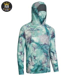 Vêtements de pêche personnalisés Shorts de plage UPF50 + Sweat à capuche de pêche UV évacuant l'humidité Sweats à capuche de pêche à manches longues - Product Image 6