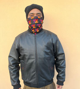 Vestes en cuir de vache véritable d'hiver en gros personnalisées, doublure matelassée chaude, coupe-vent, vêtements de rue décontractés, vestes de motards tendance - Product Image 3