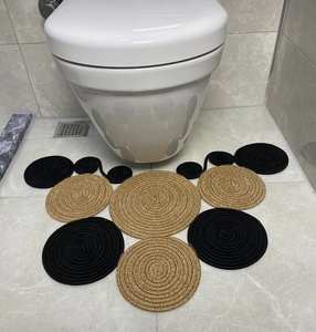 Wholesale Custom Natural Woven Water Hyacinth Placemats Seagrass Thick Rattan <b>Round</b> Non-Slip Handmade Braided Dinner <b>Tablemat</b> - Product Image 6