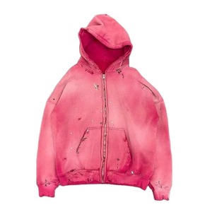 2024 nuevo último diseño envío rápido único Casual ácido lavado sudaderas con capucha para hombres bordado pesado Logo estilo de invierno - Product Image 1